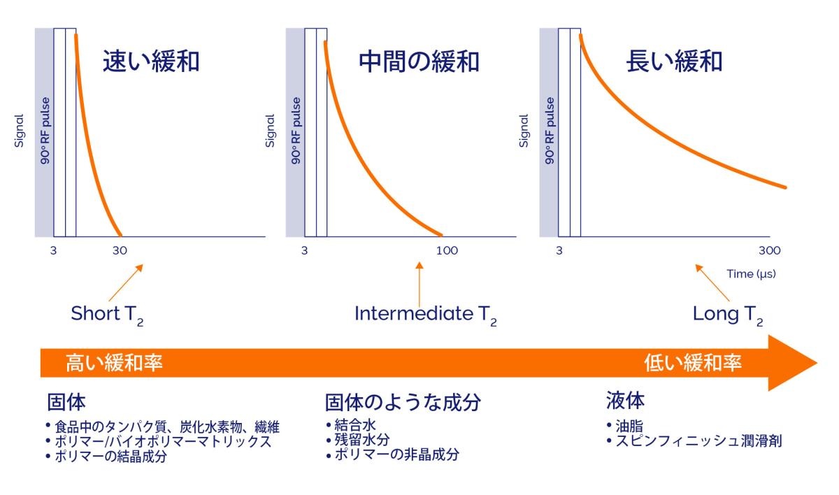 TD-NMRにおけるサンプルの緩和